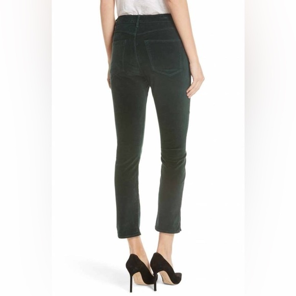 3X1 Velvet Higher Ground Mini Split Pant Fern 25 - Picture 4 of 11